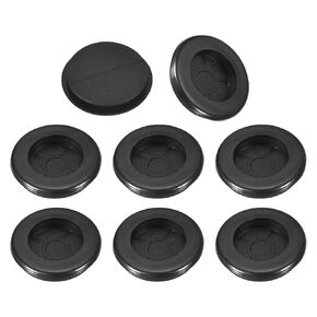 uxcell 12Pcs Rubber Grommets 1-1/8" (30mm) Drill Hole, 1" (26mm) ID Single Sided Hole Plugs Ring Gasket for Firewall Cable Wire Protecting, Black