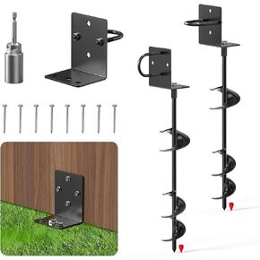 Ground Anchor for Shed,16'' Wider SpiralMulti-Purpose Earth Anchor for Heavy Duty Swing Set,Trampolines,Carport,Trap Anchors Hurricane Tie Down