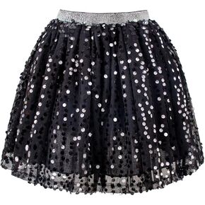 Magic Park Baby Toddler Girl Tulle Sequin Skirt Kid Girls Tutu Skirts Birthday Holiday Party Solid Color Short Skirt 1-12 Y