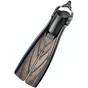 Atomic Smoke on The Water Split Fins with Spring Straps S Smoke