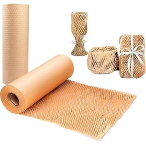 Honeycomb Packing Paper, 12in x 100ft Bubble Cushioning Wrap Paper for Moving Shipping Glassware