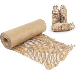 BOMEI PACK Honeycomb Packing Paper Wrap 12"x 164' Recycled Bubble Cushioning Bags Rolls Friendly Transportation and Handling Bags Packing Supplies Materials