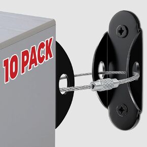 Anti Tip Furniture Anchors for Baby Proofing Premium Quality Upgraded Furniture Wall Anchors can Handle 400lbs Tension - Earthquake, Storm Resistant & Pet Safety Furniture Straps