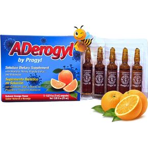 by Progyl - Vitamin Supplement with Vitamins A, C, D, E, Zinc, Honey, Propolis, and Botanical Extracts - Natural Orange Flavor - 5 Ampoules (0.85 fl oz / 25 ml) Immune Support