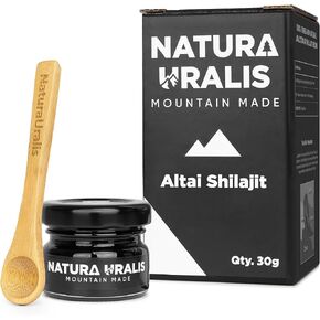 Altai Shilajit | Organic Shilajit Mineral Resin, Naturally Formed - Highly Potent Black Shilajit from The Altai Mountains (30g)