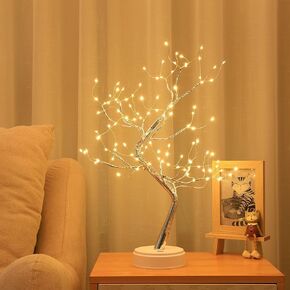 108LED Firefly Tree Lights -DIY Artificial Bonsai Tree Lights, USB/Battery Powered Touch Switch Fairy Lights Tree Lamp with Warm Light Color, Gift for Christmas Party Decoration