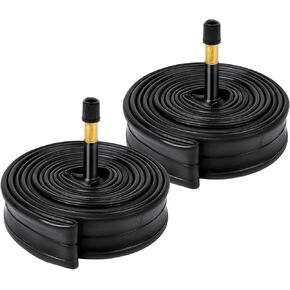 700C Bike Tubes 700x25C/28C/30C/32C AV48mm Premium Butyl Rubber 700C Bicycle Tubes Compatible with 700x25C 700x26C 700x28C 700x30C 700x32C Bike Tire Tubes Schrader Valve 2-Pcs