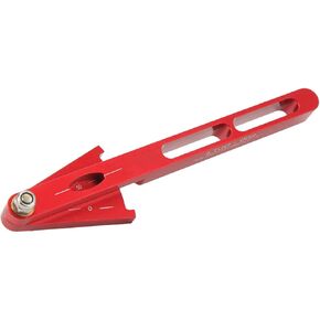 Horoper Chain Wear Indicator, Chain Checker Measuring Gauge Aluminum Alloy Wear Indicator Tool Black Blue Red(Red)