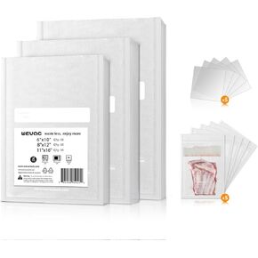 6" x 10", 8" x 12" and 11" x 16" Precut Bags, 150 Count, Vacuum Sealer Bags for Food, Heavy Duty, Great for Food Storage, Sous Vide and Meal Prep, Wevac