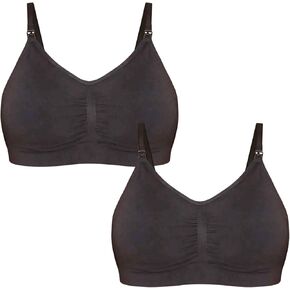 Motherhood Maternity Women's Average Busted Seamless Clip Down Nursing Bra, Sandshell/Sandshell 2 Pack