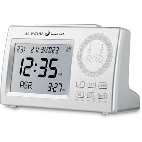 Muslim Azan Clock, Azan Table Prayer Clock with LCD Display, Azan Alarm Clock, Home/Office/Mosque Digital Azan Clock