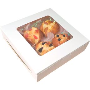 30 Pack Cookie Boxes with Window, 8x8x2.5 Inches Bakery Boxes with Window, Premium Pastry Boxes Treat Boxes for Chocolate, Muffins, Desserts, Candies, Donuts, and Pastries in Saudi Arabia