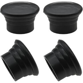 4 Pack Window Curtain Rod Cap Black Curtain Rod End Trim Caps Curtain Pole End Plug Caps for 28mm / 1.13 Inch Diameter Curtain Rod