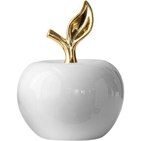 Ceramic Ornament A Desktop Ornament Xmas Decor Ceramic Fruit Statue Paperweight Crystal s Figurine Crafts Ceramics White Fake Fruit Christmas