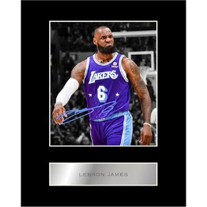 Lebron James Pre Printed Signature Signed Mounted Photo Display #22 Printed Autograph Picture