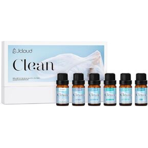 JCLOUD Essential Oils for Laundry, Clean Scent Fragrance Oils Set, Use with Wool Dryer Balls - Fresh Linen, Soft Laundry, Warm Cotton Essential Oils for Diffusers for Home, Natural Fresh Scent, 6x10mL
