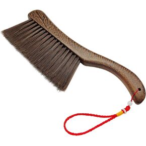 Hand Broom Cleaning Brush, Dusting Brush for Cleaning, Wood Block Hand Brush, Soft Bristle Cleaning Brush for Car Bed Furniture Clothes Garden Couch Draft Wooden Handle with a Nice Lanyard