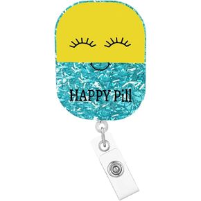 Funny Stay Sharp Nurse Badge Reel Holder Cute Medical Badge Reels Retractable for Nurses Glitter Acrylic RN CNA LPN PCT LVN Nursing Student Badge Clip ID Card Accessories Gifts