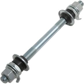 Bike Axle 150mm Bicycle Multiple Speed front Hub Axle 3/8 "Silver 26 TPI Hub Cone Lock Nut Washer Kit 1PCS