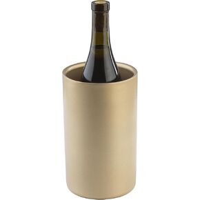 Tablecraft Stainless Steel Wine Cooler, Gold Double Wall Sleek Insulated Chiller for Cold Wine Serving, Fits Most 750ml Bottles, For Commercial Bar Service at Bars, Restaurants, Wineries and Cafes
