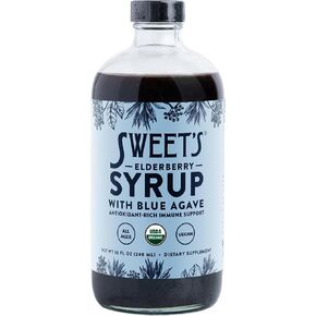 Elderberry Syrup with Blue Agave | Immune Support | USDA Organic Certified | Non-GMO | Vegan | Gluten-Free