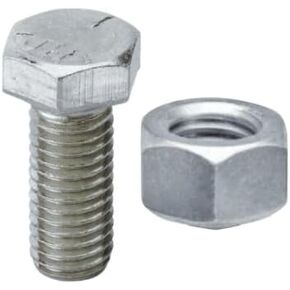 .5-in. W x .94-in. L Hex Bolt and Nut 10-Pack HXNBP-10PK, 5 Bolts and 5 Nuts, Hardware Nuts and Bolts Assortment Kit, Electro-Galvanized Finish, Home Improvement Electrical Equipment