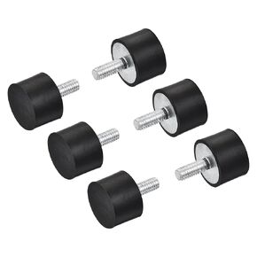 uxcell M4 Rubber Mounts, 6pcs Male Thread Shock Absorber, for Motor Generator Compressor Garage Reverse Pump Impact Air Generator Bobbins, D15mmxH10mm