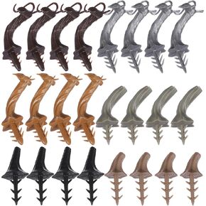 Toddmomy 36pcs Fake Pumpkin Stems Pumpkins DIY Handle Harvest Plastic Pumpkin Handle Accessory for Halloween Thanksgiving Decoration Stem
