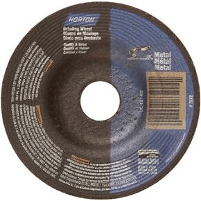 Norton Metal Depressed Center Abrasive Wheel, Type 27, Aluminum Oxide, 7/8" Arbor, 4-1/2" Diameter x 1/4" Thickness (Pack of 5)