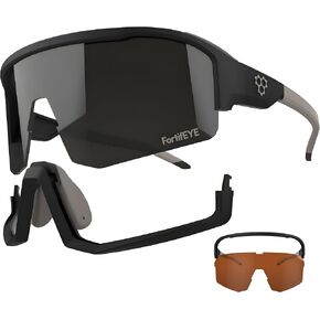 CRBN Pivot Pickleball Glasses for Men & Women - Pickleball Eye Protection - Photochromic Lens Provides Sun & Impact Protection in All Conditions
