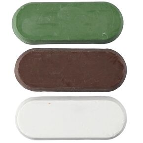 FEIYING Polishing Cutting Compounds 3Pcs Total 3 Oz. Solid Green/White/Brown Abrasive Wax Paste Useful Fine/Medium/Coarse Alumina Grinding Paste