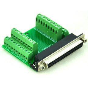 Slim Right Angle D'sub Header Breakout Board, Terminal Block DSUB Connector Module (DB26HD Female)