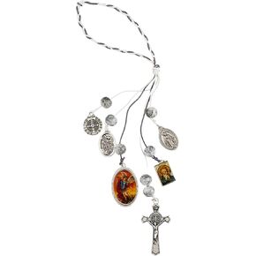 St. Michael and St. Benedict Home Blessing Hanger, Catholic Home Decor, Housewarming Gift Ideas, 11 Inches