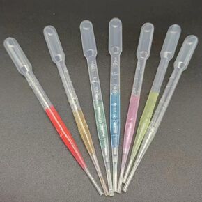 Pack of 100 3ML Disposable Pipettes Plastic Pipette Droppers for Essential Oil Mixing, Oils, Resins, Crafts, Fish Poop Cleaning, Student Scientific Research Activities, etc. Pipette Droppers