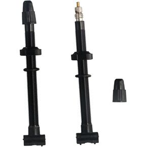 2 Pcs Alloy Valve Nipples 60mm/80mm Bicycle Tubeless Presta Valve Stems No Leak Presta Value Stems Kits with Valve Stem Caps Fit Most Bicycle