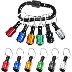 1/4 Inch Bit Holder Keychain. 6Pcs Portable Hex Screwdriver Bits Holder Extension Bar, Quick Change Screw Bit Holders for Most Electric, Hand-held Screwdrivers and Drill Bits