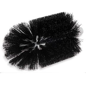 SPARTA Flo-Pac Floor Drain Brush Head Only, 4 Inch Diameter for Cleaning, Kitchen, Bathroom, And Janitorial Use, Plastic, 5.5 Inches, Black, (Case of 6)