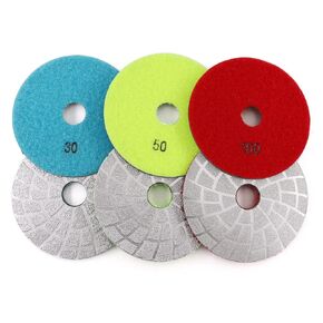 3PCS Vacuum Brazed Diamond Polishing Pads Grinding Wheel Disc for Concrete (4 INCH)