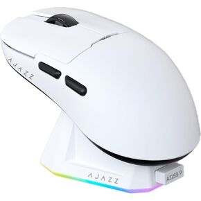 AJAZZ X AJ159 Gaming Mouse with Magnetic RGB Charging Dock,2.4G Wireless Gaming Mouse PAW3395 Sensor 26K DPI,1K Polling,6 Programmable Buttons,Ergonomic Computer Mice USB3.0 for PC/MAC