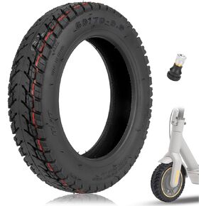 60/70-6.5 Off Road Vacuum Tire, Fit for Ninebot Max G30P G30LP G2 G30D F40I VOLPAM SP01 Hiboy S2 MAX, 10x2.5 Tubeless Tire, Inner diameter 16cm Fit for 6.5" rim, Abrasion Puncture Resistant