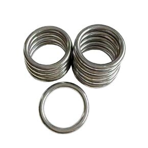 Stainless Steel O Rings, 10 Pack 2 inch Seamless Metal O Ring Heavy Duty Ring Smooth Solid Multi-Purpose Metal Ring for Macrame, DIY Crafts, Dog Leashes, Key chain, Purse, 5mm x 40mm
