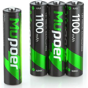 16-Pack Rechargeable AAA Batteries, 1100mAh Ni-MH Triple A Battery, High Capacity and Low Self Discharge Batteries