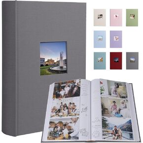 Photo Album 4x6 420 Photos with Writing Space, 4x6 Photo Album Linen Cover with Memo Slip-in Pockets, 420 Photos 4x6 Pictures Album Book for Wedding Kids Travel Family Baby (Sage Green) in Saudi Arabia