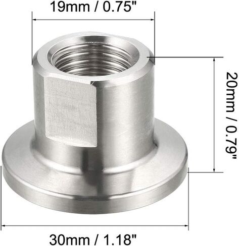 uxcell Sanitary Pipe Fitting KF16 Female Threaded 1/4 PT to Tri Clamp OD 30mm Ferrule 2 Pcs in Saudi Arabia