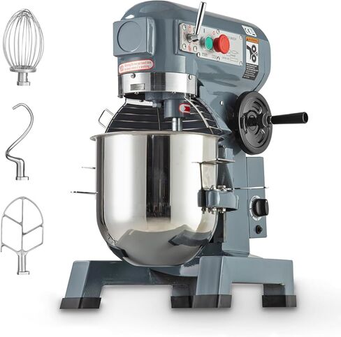 خلاط طعام تجاري 15 كيو تي - محرك قوي بقدرة 600 واط، 3 سرعات، وعاء ومرفقات من الفولاذ المقاوم للصدأ - مثالي للمخابز والمطابخ التجارية - أداء موثوق به مع حارس أمان in Kuwait