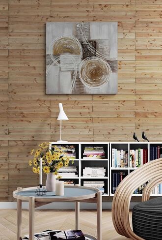 EAHunt محكم الفن الذهب مجردة جدار الفن النفط اللوحة جدار الفن رسمت باليد 3D جدار الفن 24x24 بوصة كبيرة قماش جدار الفن الزخرفية الطراز الحديث in Saudi Arabia