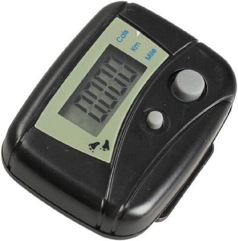 Black Electronic Steps Digital LCD Run Step Run Distence Pedometer Walking Calorie Counter Distance. Practical Treatment Fitness Technology in Saudi Arabia