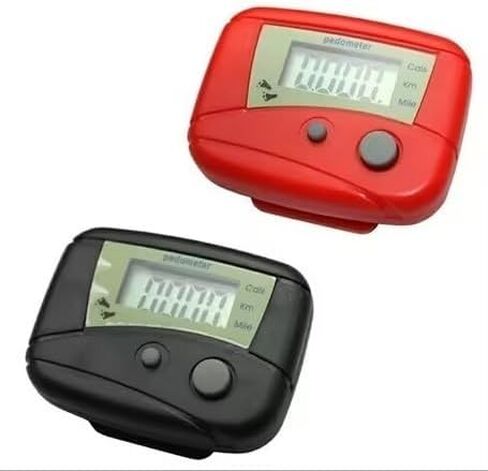 Black Electronic Steps Digital LCD Run Step Run Distence Pedometer Walking Calorie Counter Distance. Practical Treatment Fitness Technology in Saudi Arabia