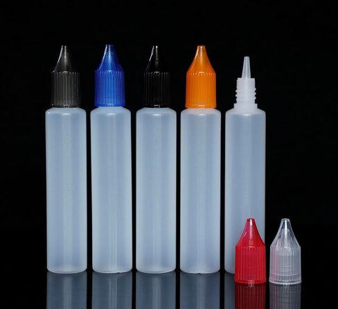 10 Pieces 30ml Unicorn Slender Dropper Bottles Liquid Ink Bottles with Child Proof Caps in Saudi Arabia