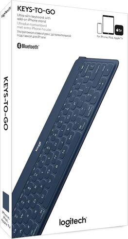 Logitech Keys-to-Go Bluetooth Keyboard for Windows and Android - Graphite | Portable Bluetooth tablet, built-in cover, slim & compact, for Windows, Android, Linux, iPad, iPhone, Mac, Apple TV in Kuwait